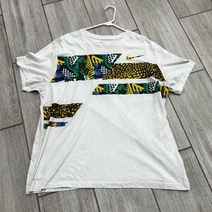 Nike White Tee with Vibrant Graphic